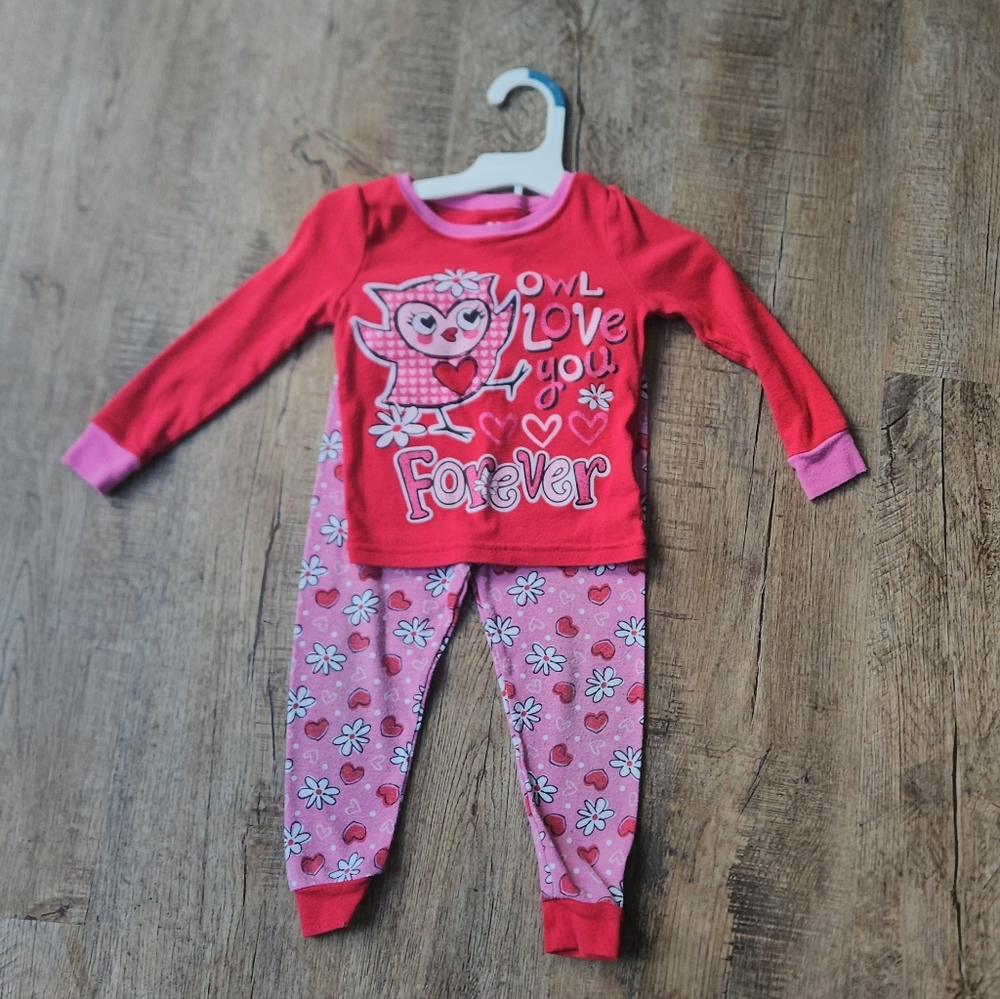 Source Unknown Red and Pink Kids Pajamas